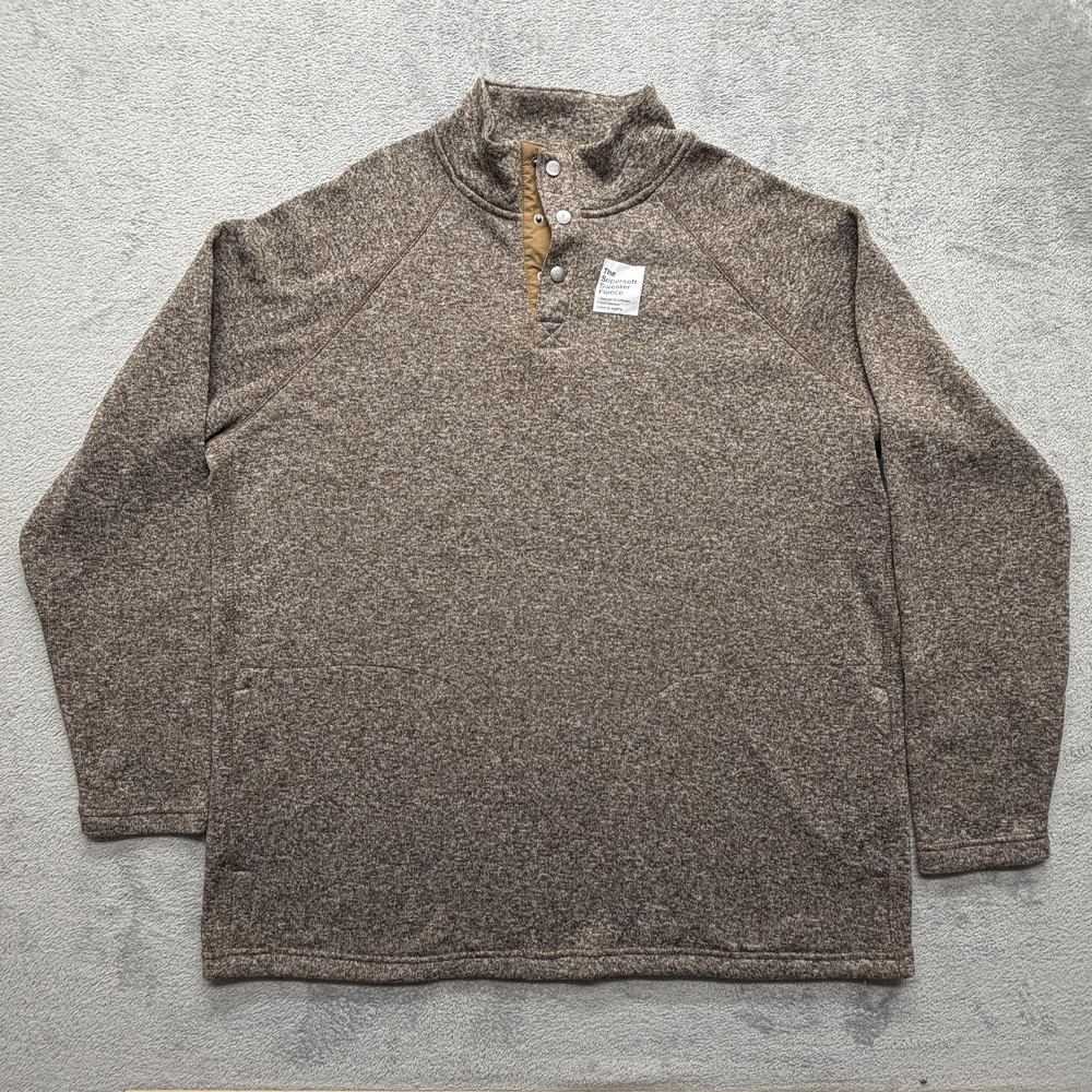 Sonoma Goods For Life Sweater‎ Mens 2XB Brown Supersoft Fleece Pullover Big Tall